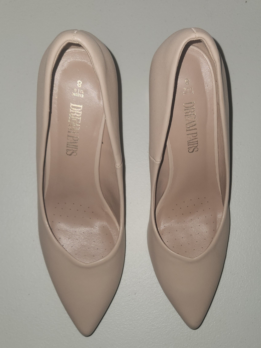 Dream Pairs Pointed Toe Nude Shade Women's Pumps Block Heels Size 8 - Picture 2 of 10